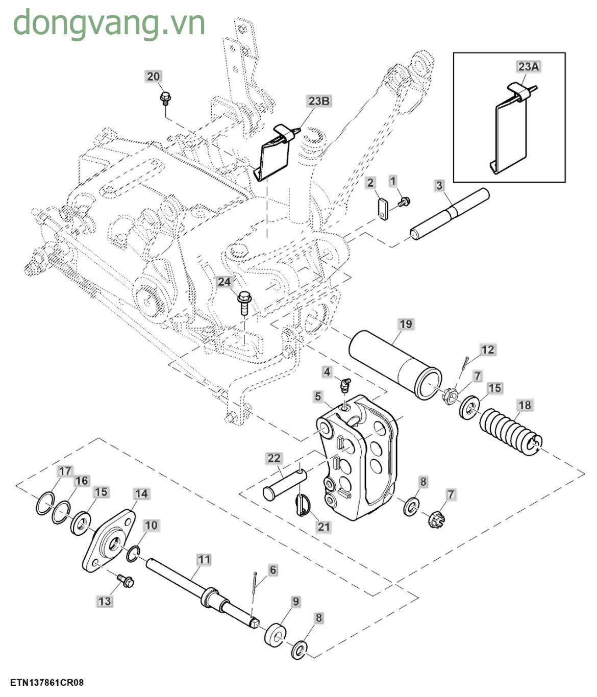 Top Link Bracket Assembly, Power Steering W/ SCV - ST854955